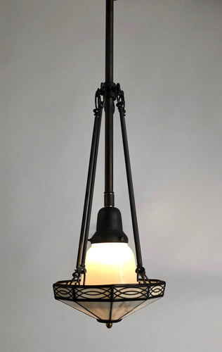 Leaded Glass Arts & Crafts Pendants